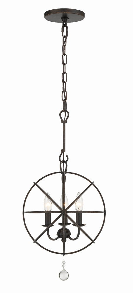 Crystorama SOLARIS 9225-EB Mini Chandelier Contemporary - English Bronze