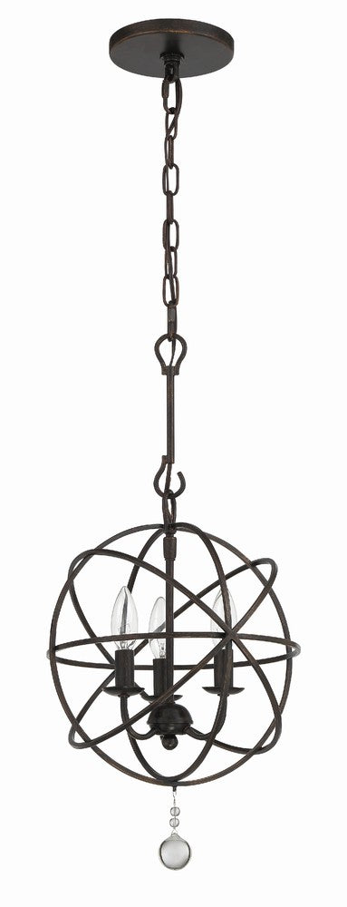 Crystorama SOLARIS 9225-EB Mini Chandelier Contemporary - English Bronze