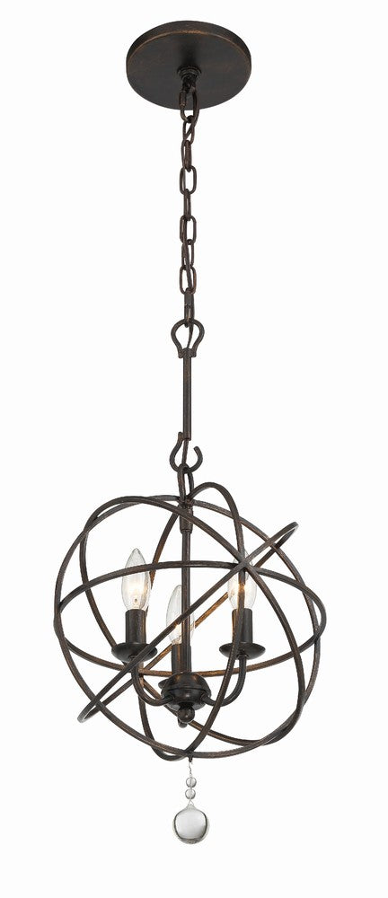 Crystorama SOLARIS 9225-EB Mini Chandelier Contemporary - English Bronze