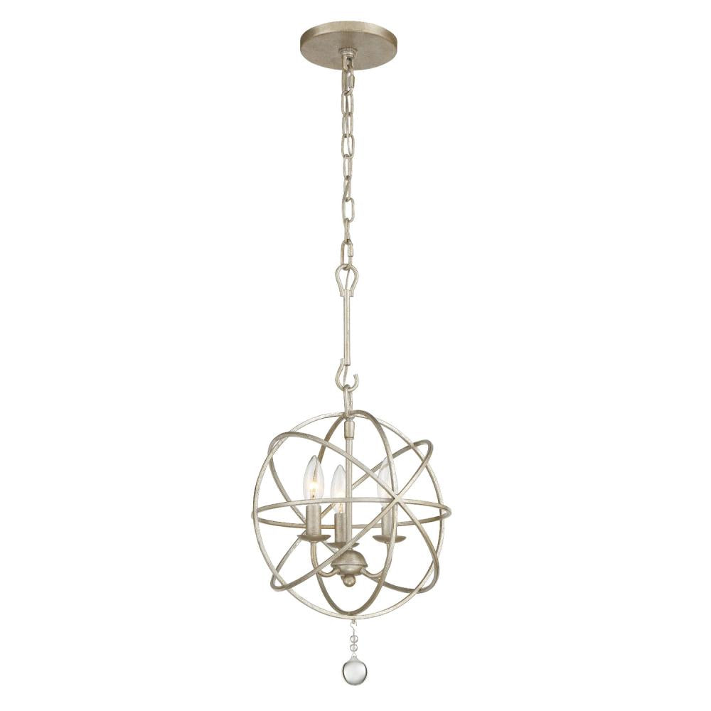 Crystorama SOLARIS 9225-OS Mini Chandelier Contemporary - Olde Silver