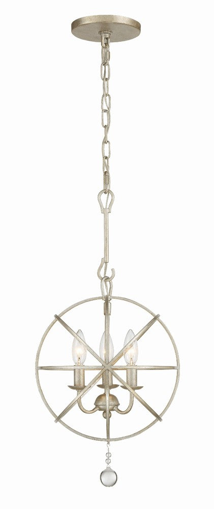 Crystorama SOLARIS 9225-OS Mini Chandelier Contemporary - Olde Silver