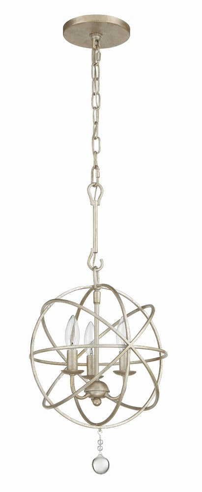 Crystorama SOLARIS 9225-OS Mini Chandelier Contemporary - Olde Silver