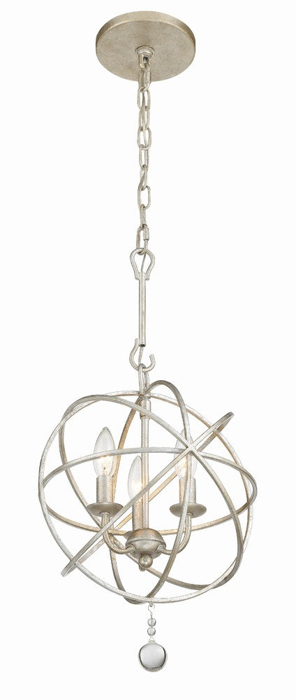 Crystorama SOLARIS 9225-OS Mini Chandelier Contemporary - Olde Silver