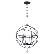 Crystorama Solaris 9226-BK – 22.5 Inch – 6 Light – Chandelier – Black – Damp Rated