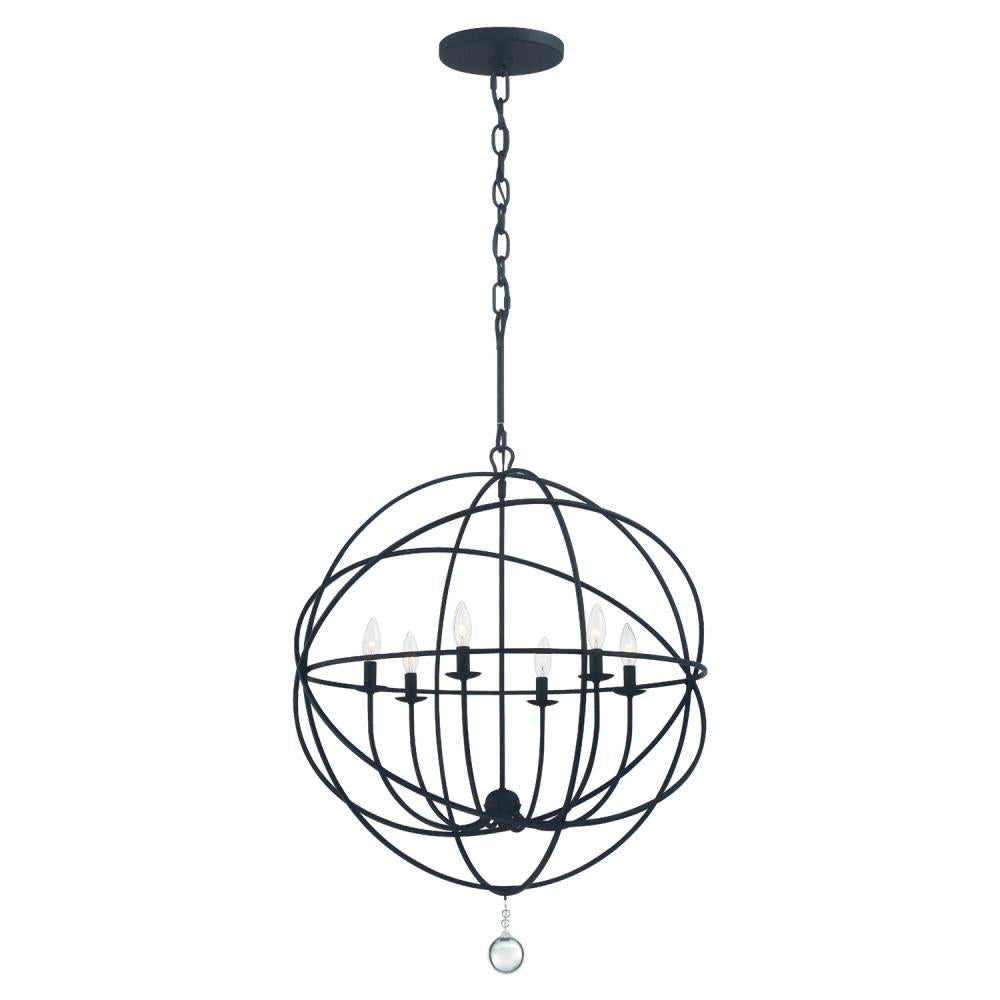 Crystorama SOLARIS 9226-BK Chandelier Contemporary - Black