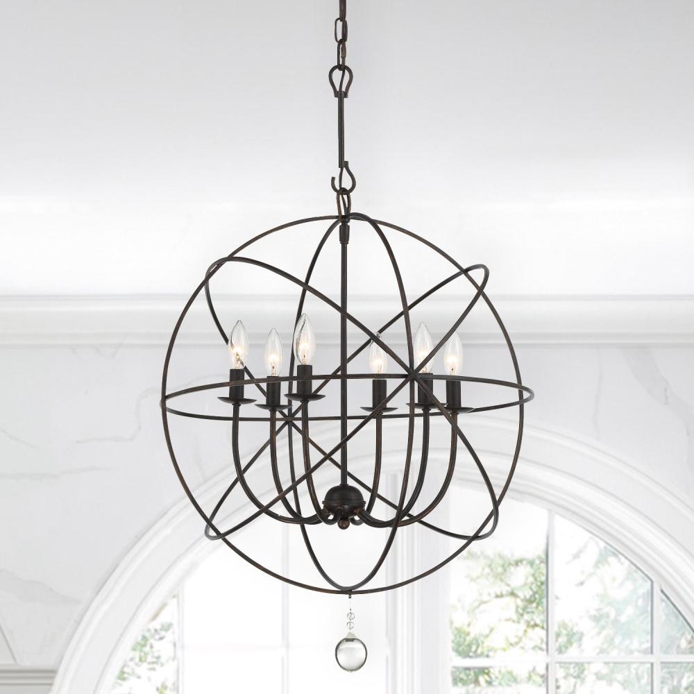 Crystorama SOLARIS 9226-EB Chandelier Contemporary - English Bronze