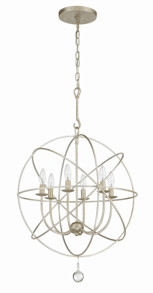 Crystorama SOLARIS 9226-OS Chandelier Contemporary - Olde Silver