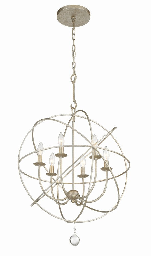 Crystorama SOLARIS 9226-OS Chandelier Contemporary - Olde Silver