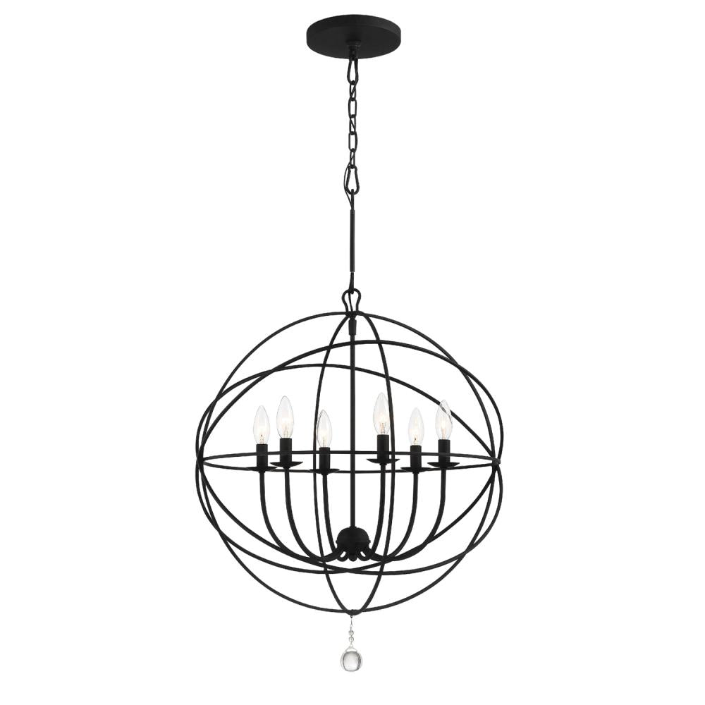 Crystorama SOLARIS 9228-BK Chandelier Contemporary - Black