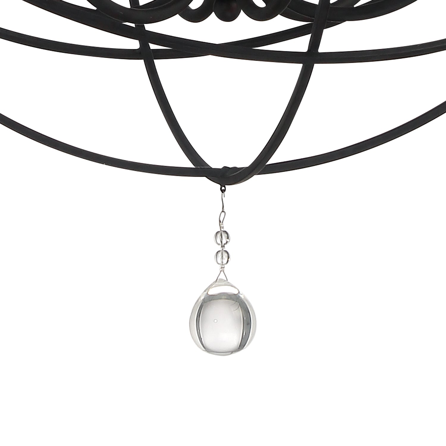 Crystorama Solaris 9228-BK – 28.5 Inch – 6 Light – Chandelier – Black – Damp Rated