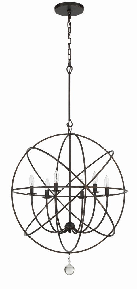 Crystorama SOLARIS 9228-EB Chandelier Contemporary - English Bronze