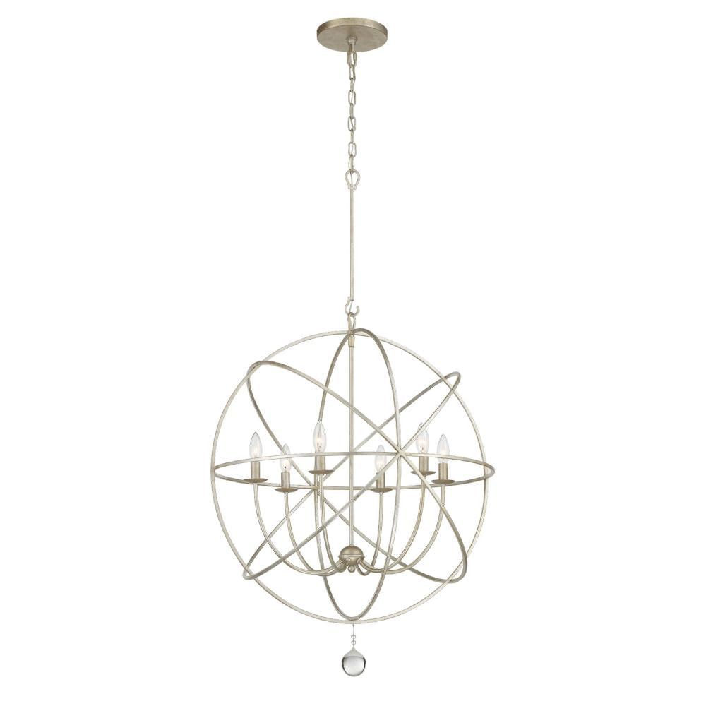 Crystorama SOLARIS 9228-OS Chandelier Contemporary - Olde Silver