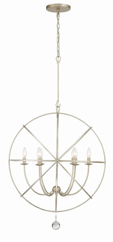 Crystorama SOLARIS 9228-OS Chandelier Contemporary - Olde Silver