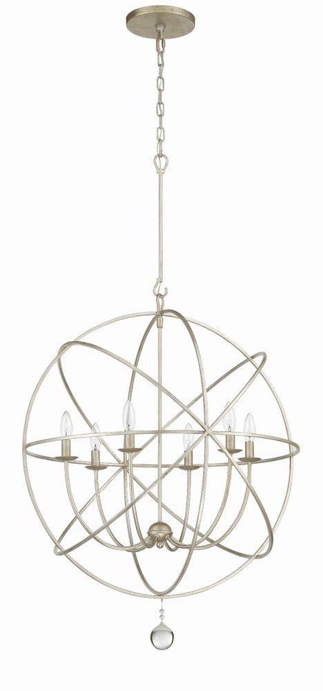 Crystorama SOLARIS 9228-OS Chandelier Contemporary - Olde Silver