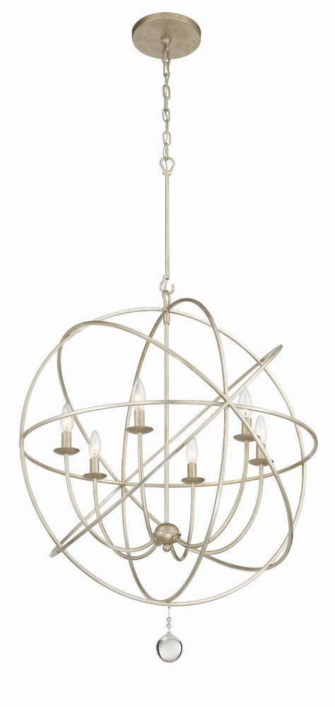 Crystorama SOLARIS 9228-OS Chandelier Contemporary - Olde Silver