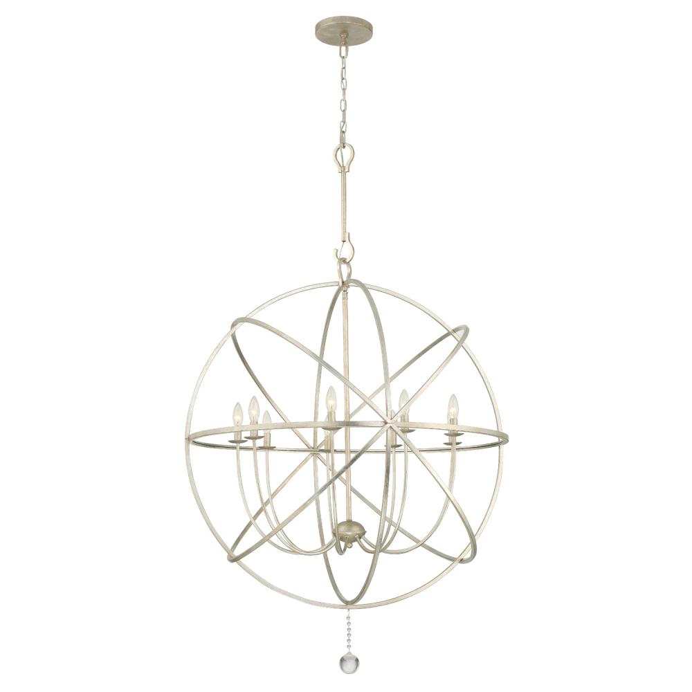 Crystorama SOLARIS 9229-OS Chandelier Contemporary - Olde Silver