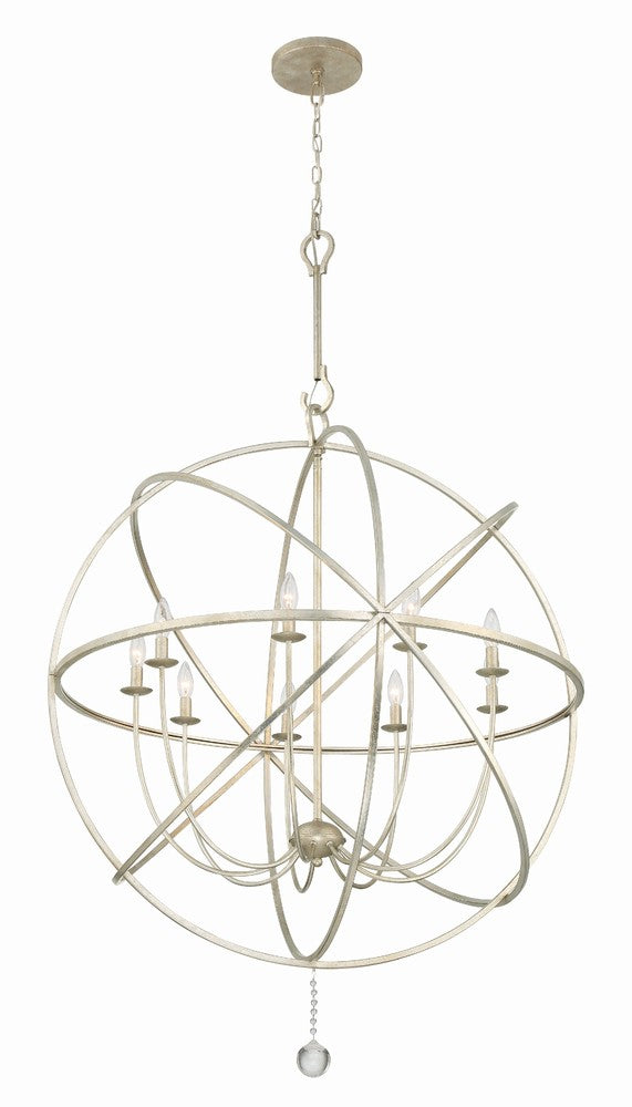 Crystorama SOLARIS 9229-OS Chandelier Contemporary - Olde Silver