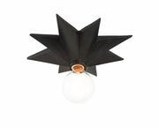 Crystorama Astro 9230-BK – 12 Inch – 1 Light – Semi Flush Mount Light – Black – Dry Rated