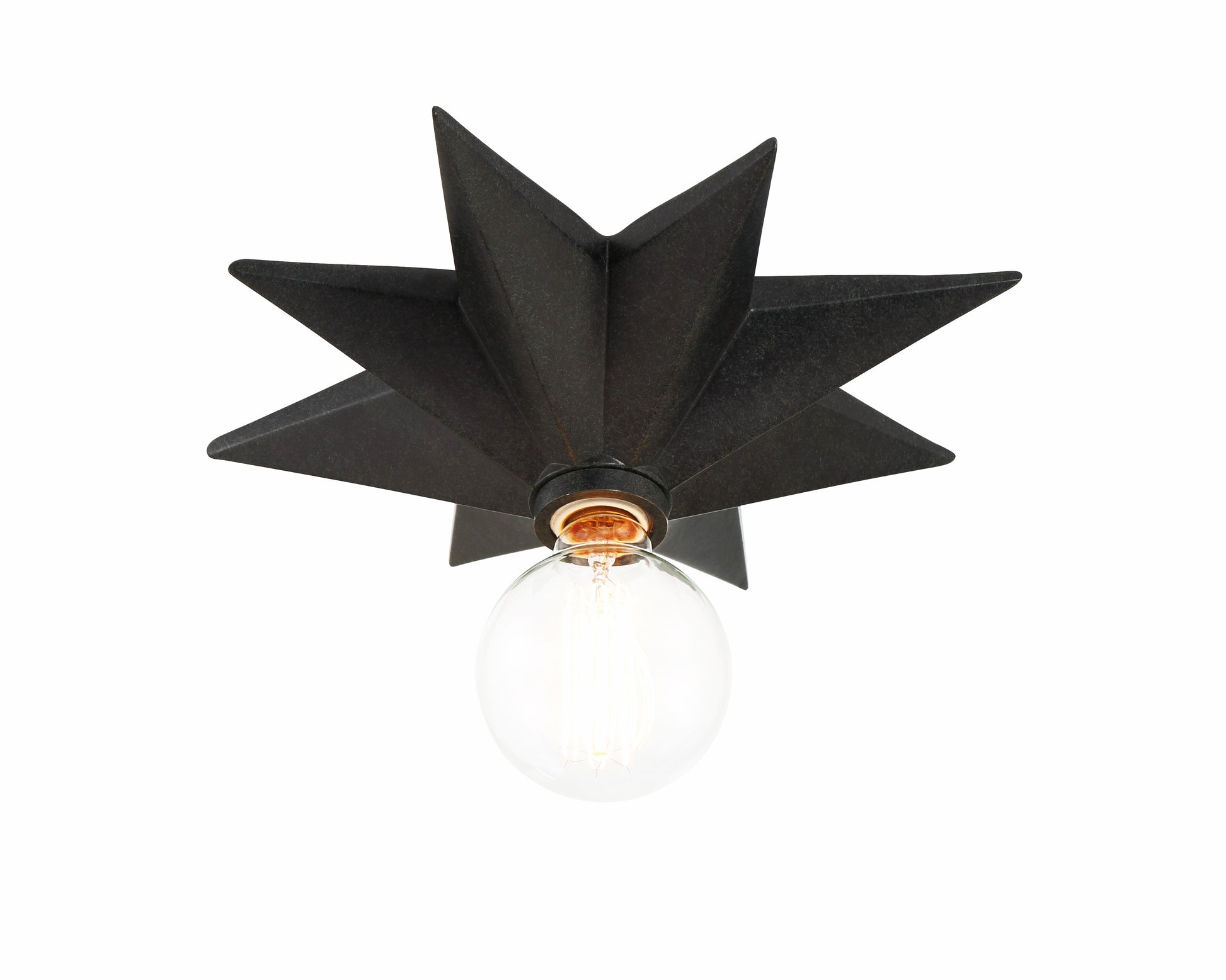 Crystorama Astro 9230-BK – 12 Inch – 1 Light – Semi Flush Mount Light – Black – Dry Rated
