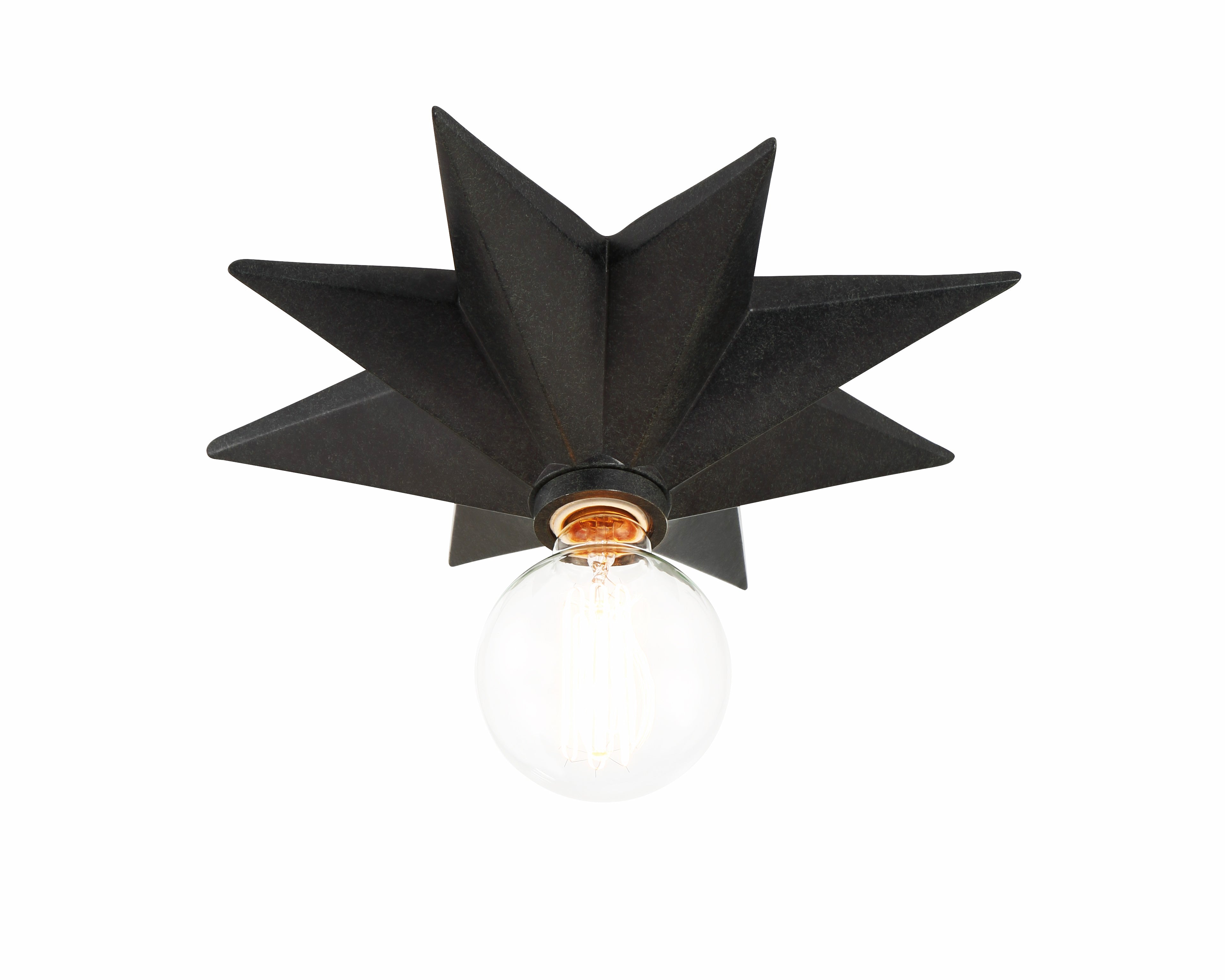 Crystorama Astro 9230-BK – 12 Inch – 1 Light – Semi Flush Mount Light – Black – Dry Rated