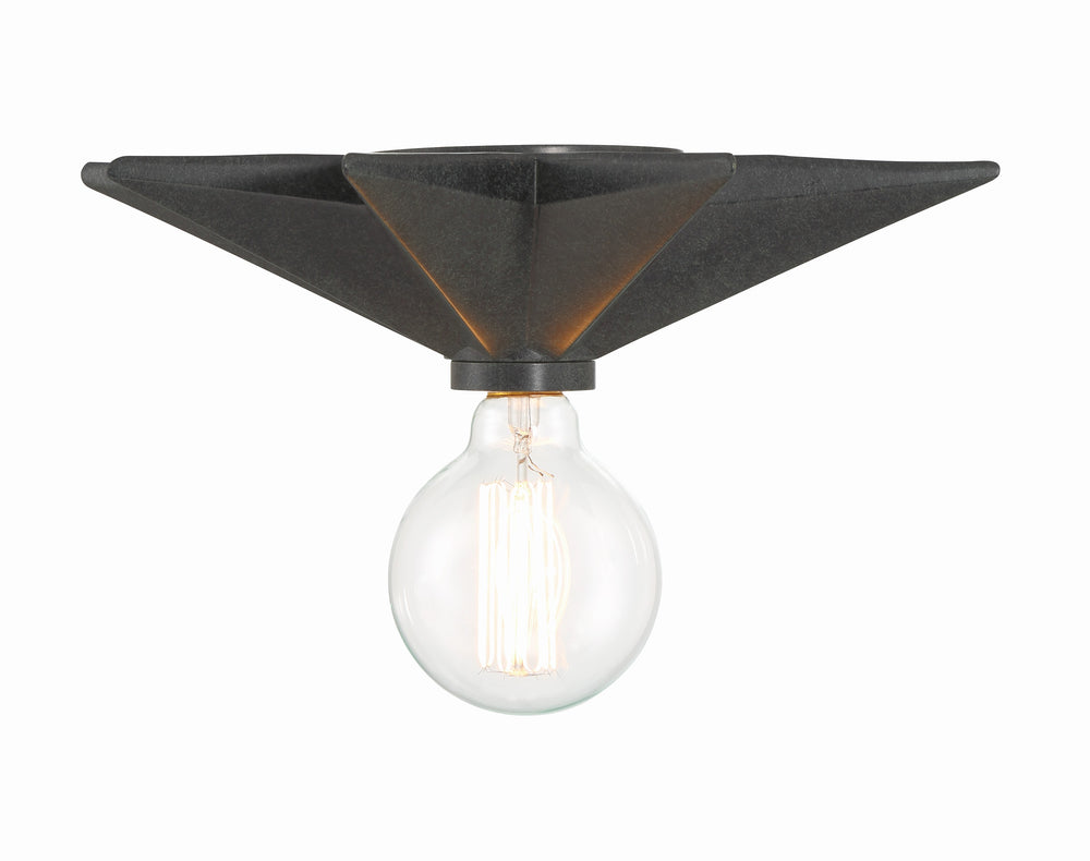 Crystorama Lighting 9230-BK Flush Mount Light Fixture, UL Dry Rated, Black