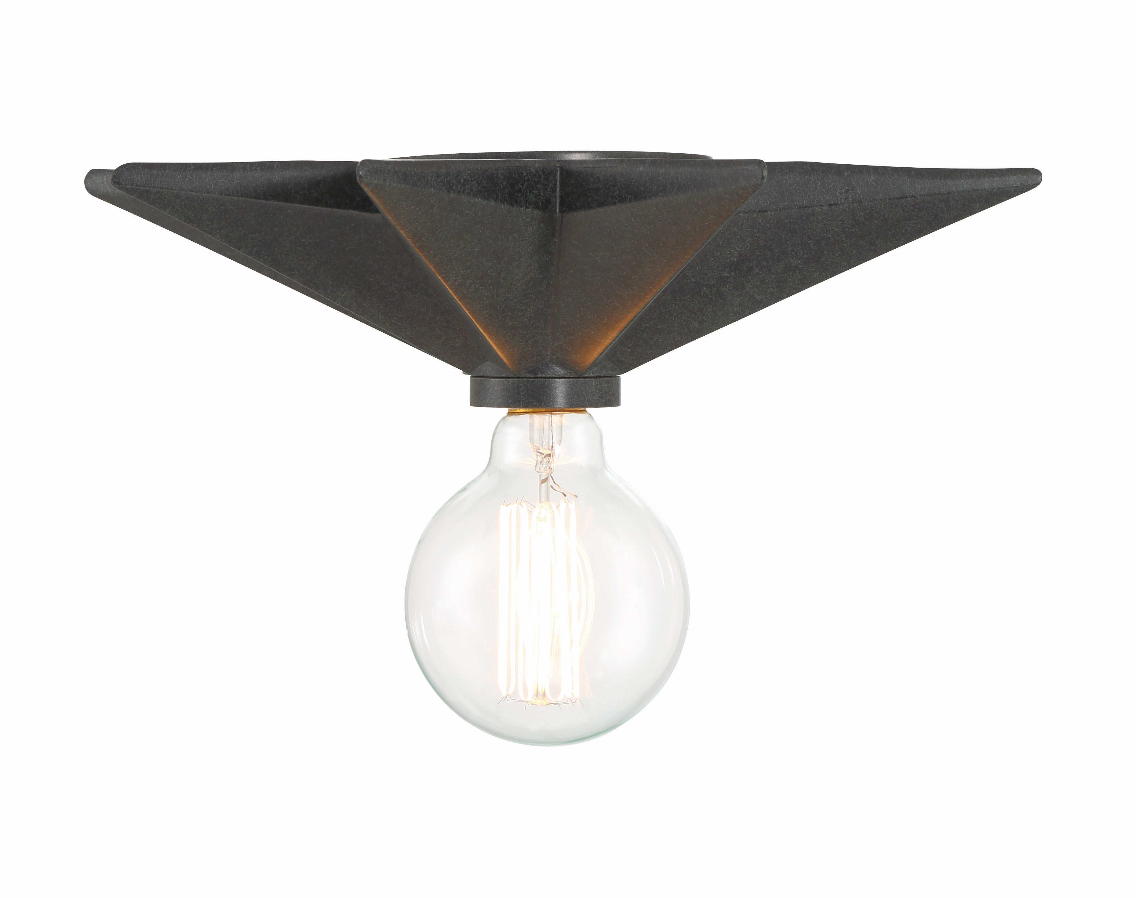 Crystorama Astro 9230-BK – 12 Inch – 1 Light – Semi Flush Mount Light – Black – Dry Rated