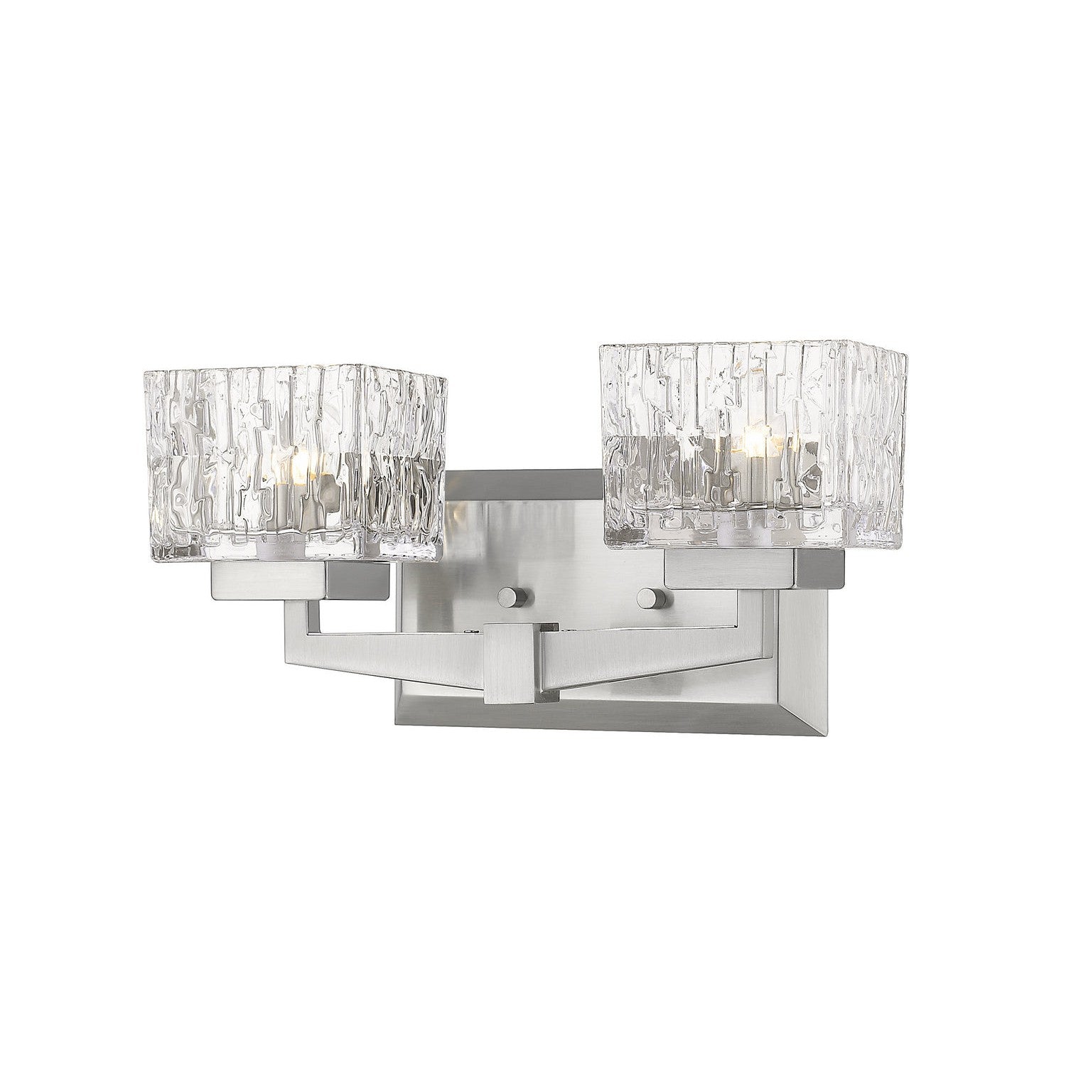 Z-Lite Rubicon 1927-2V-BN Bath Vanity Light Fixture 4 in. wide - Brushed Nickel (OPEN BOX)