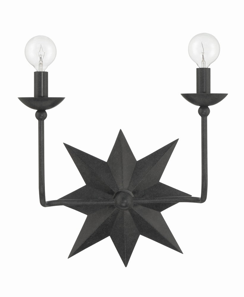 Crystorama ASTRO 9232-BK Sconce Modern - Black