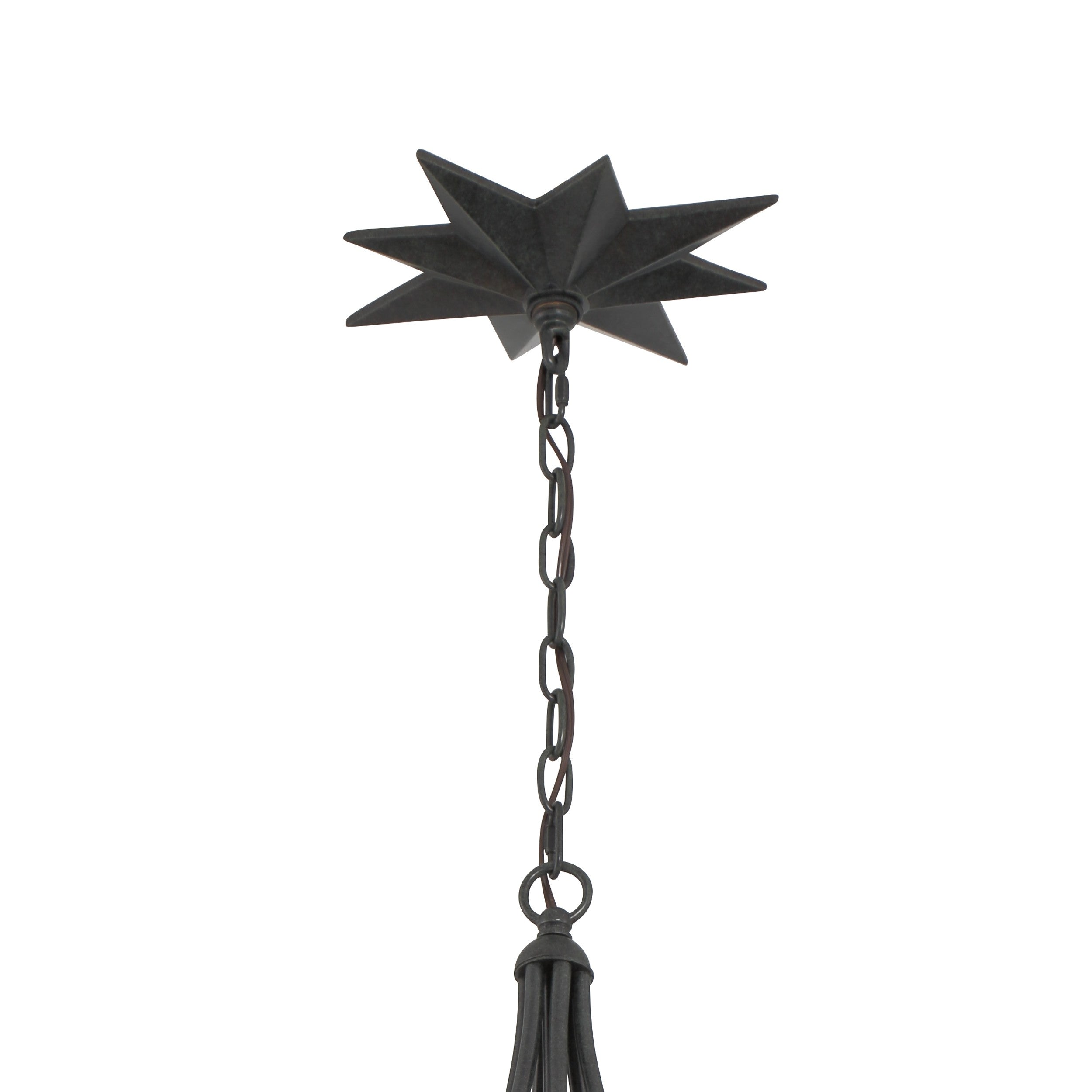 Crystorama Astro 9236-BK – 27 Inch – 4 Light – Chandelier – Black – Dry Rated