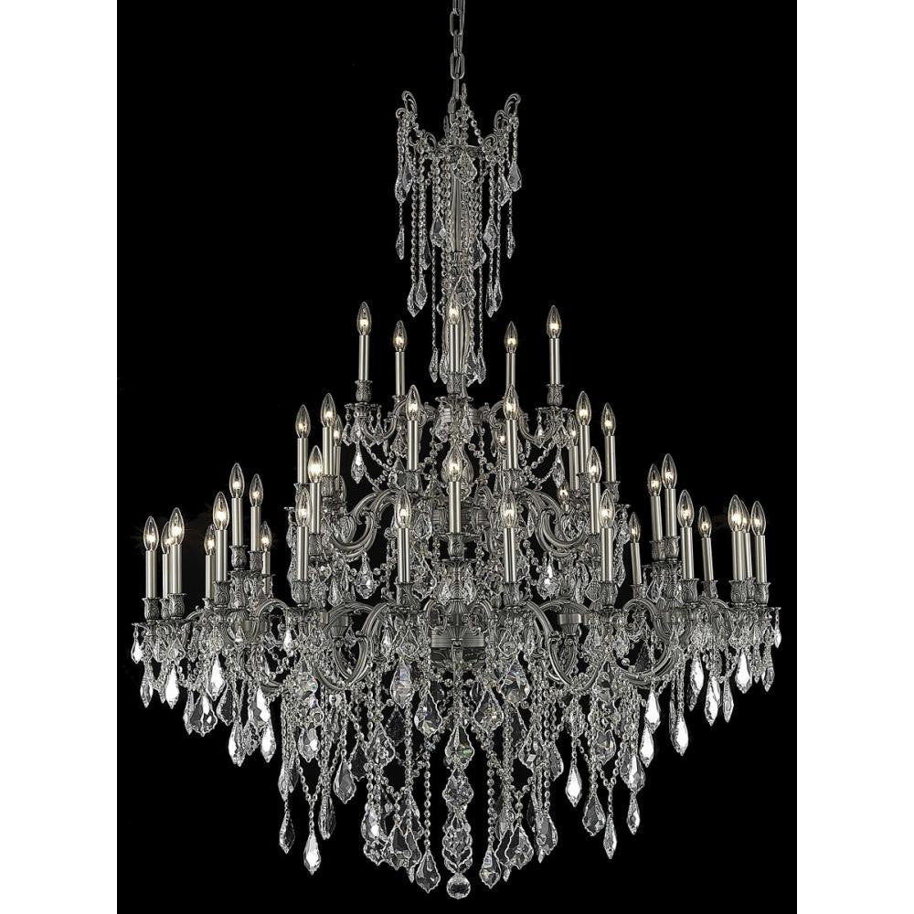 Elegant Lighting ROSALIA 9245G54PW-GT/RC Chandelier Traditional - Pewter