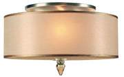 Crystorama Luxo 9503-AB – 14 Inch – 3 Light – Semi Flush Mount Light – Antique Brass – Dry Rated