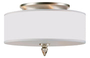 Crystorama Luxo 9503-SN – 14 Inch – 3 Light – Semi Flush Mount Light – Satin Nickel – Dry Rated