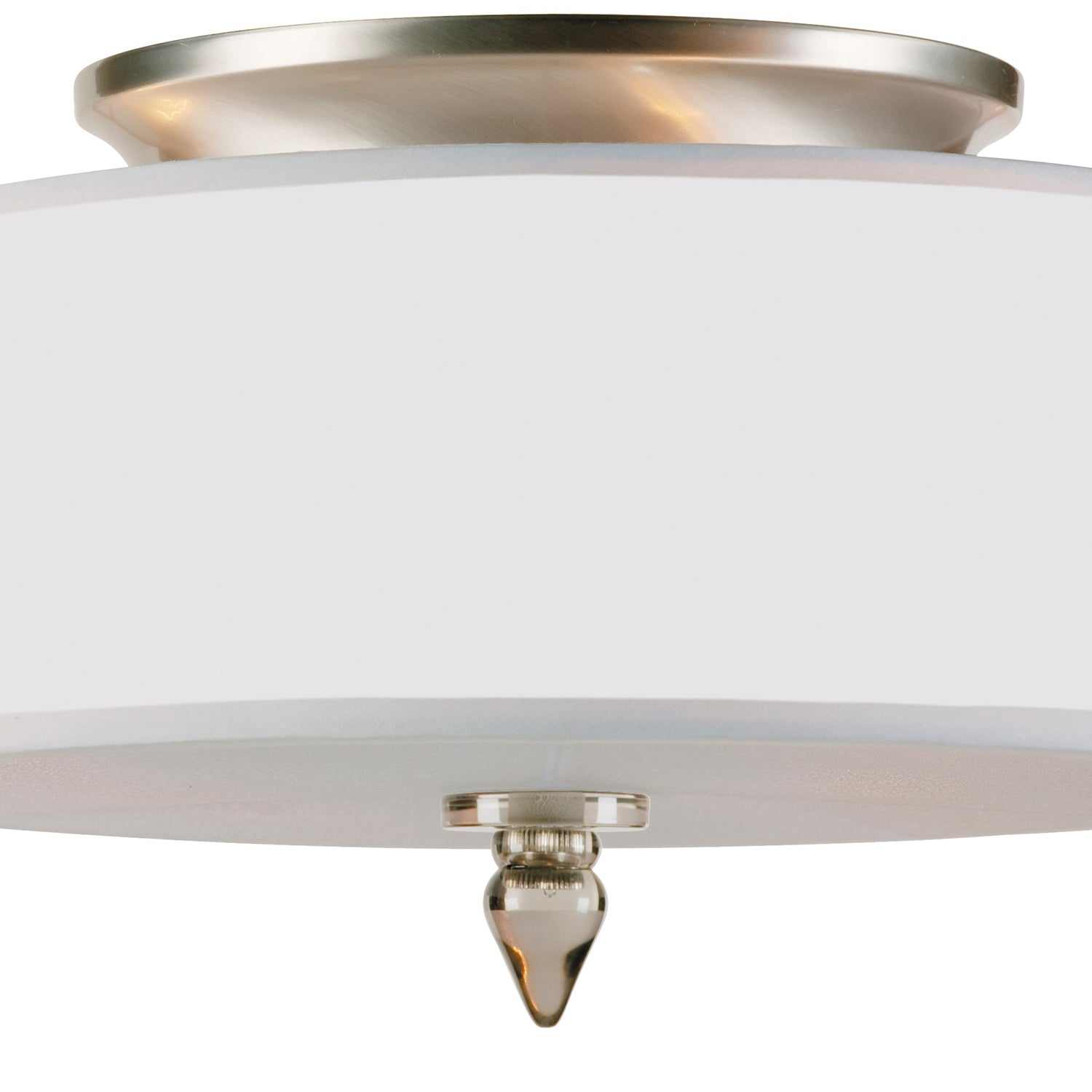 Crystorama Luxo 9503-SN – 14 Inch – 3 Light – Semi Flush Mount Light – Satin Nickel – Dry Rated
