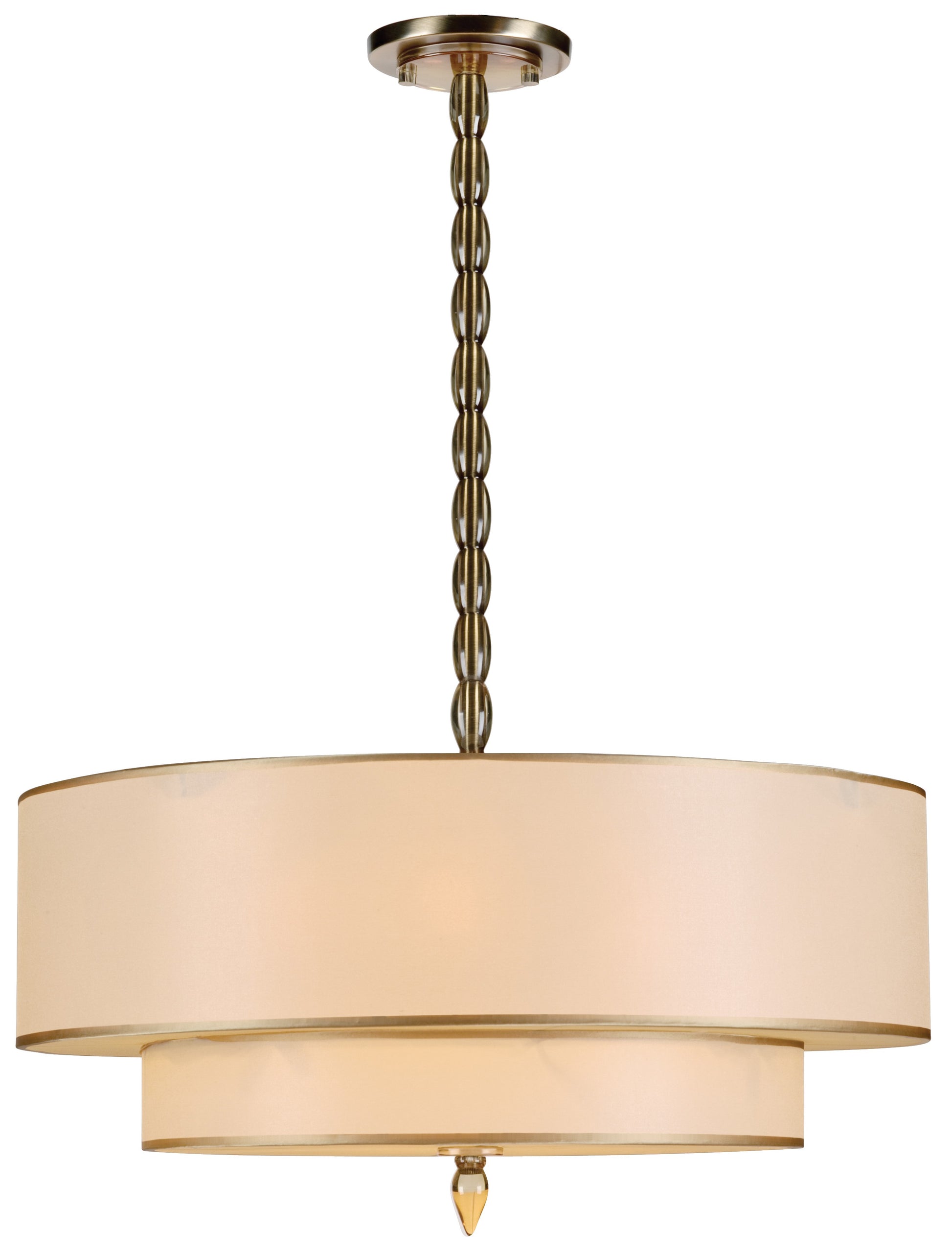 Crystorama Luxo 9507-AB – 26 Inch – 5 Light – Chandelier – Antique Brass – Dry Rated