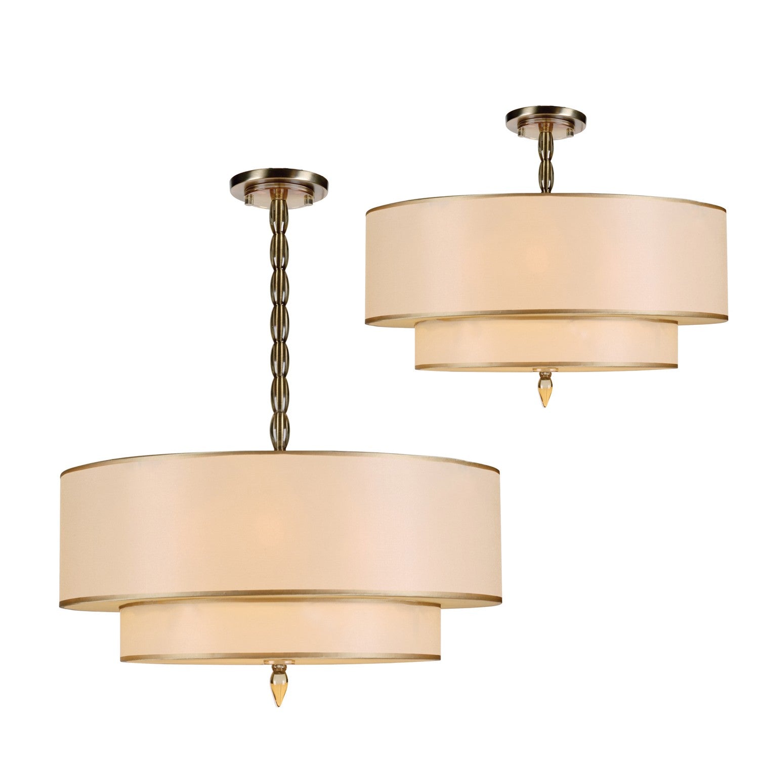 Crystorama Luxo 9507-AB – 26 Inch – 5 Light – Chandelier – Antique Brass – Dry Rated