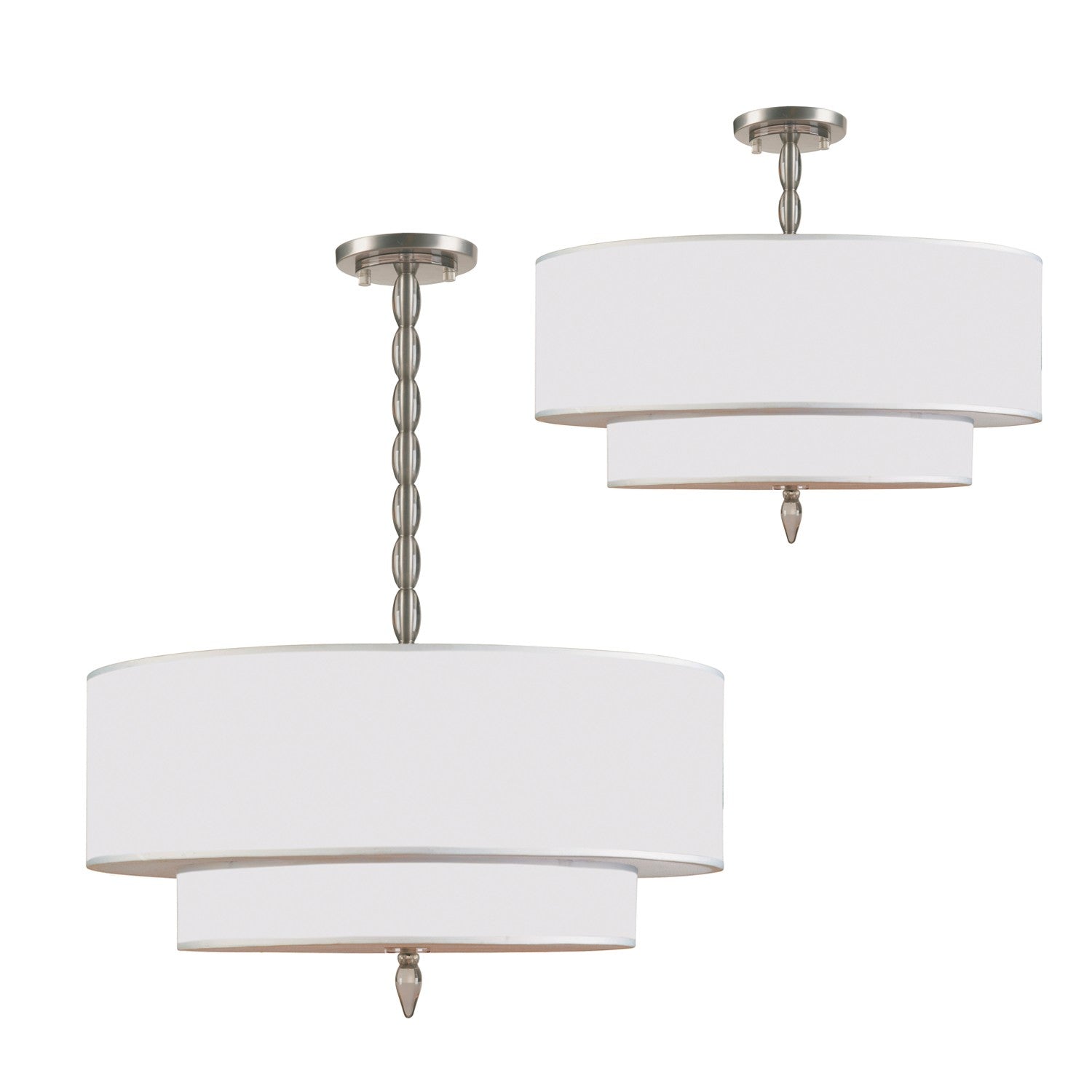 Crystorama Luxo 9507-SN – 26 Inch – 5 Light – Chandelier – Satin Nickel – Dry Rated