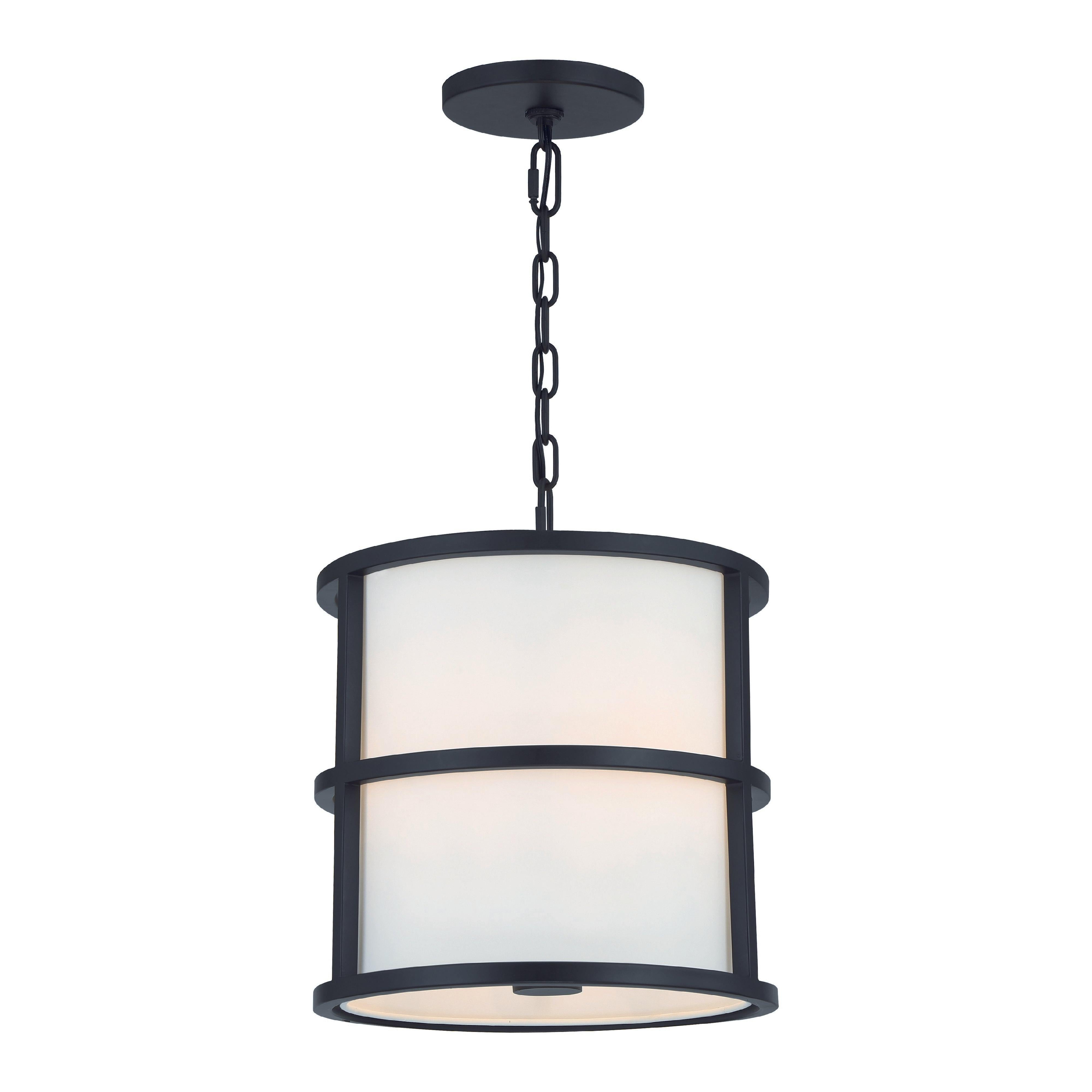 Crystorama Hulton 9593-MK – 13 Inch – 3 Light – Pendant Light – Matte Black – Dry Rated