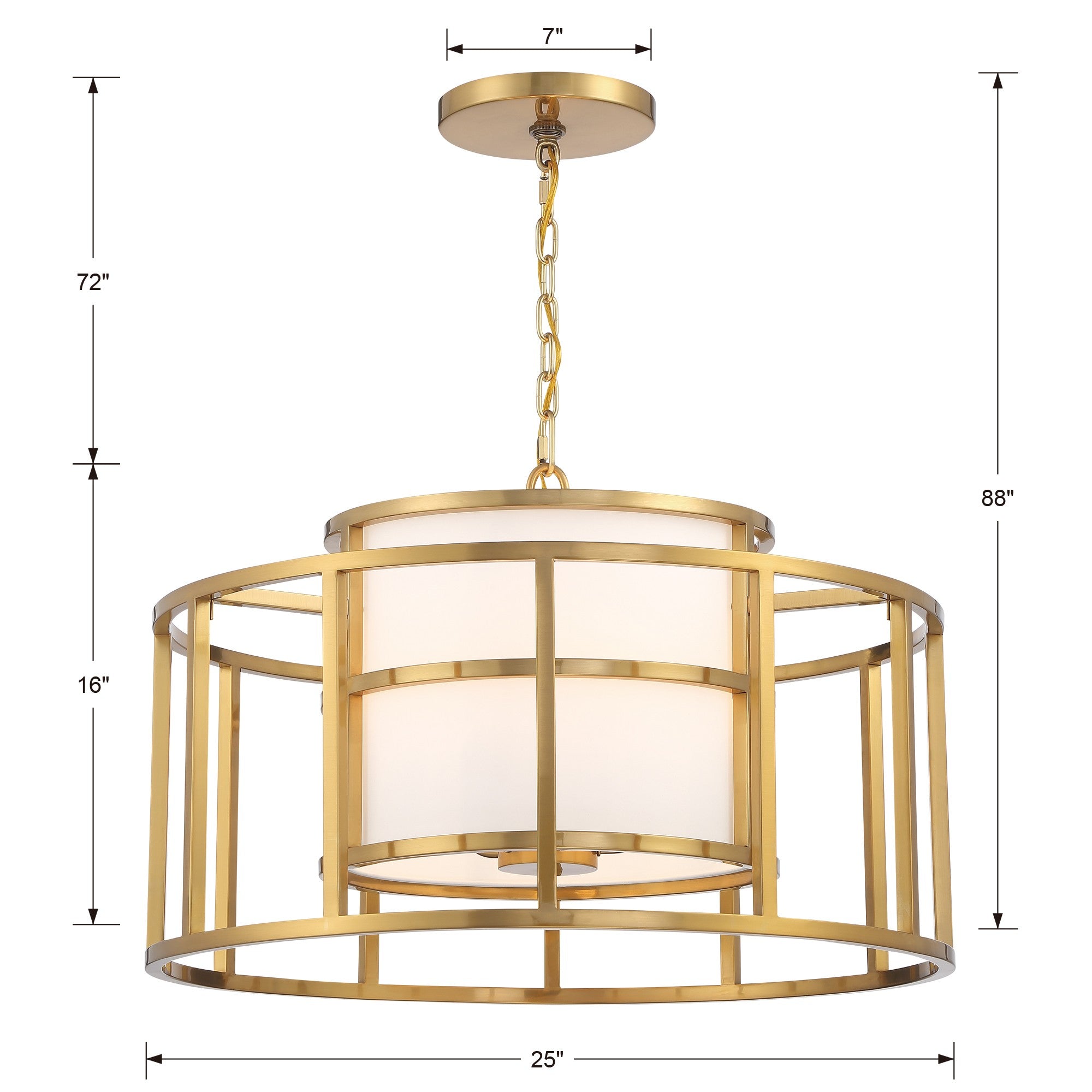 Crystorama Hulton 9595-LG – 25 Inch – 5 Light – Chandelier – Luxe Gold – Dry Rated