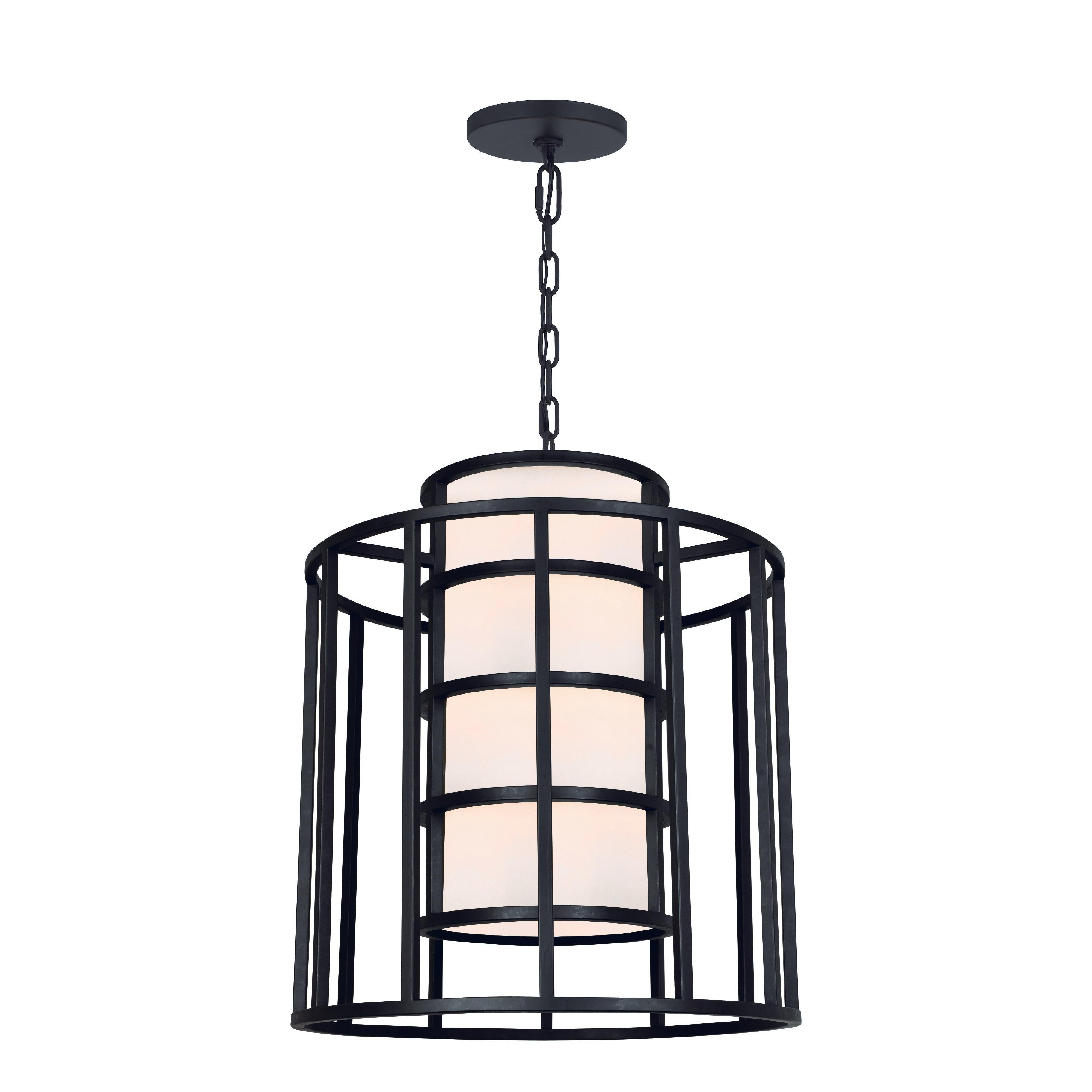 Crystorama Hulton 9597-MK – 21 Inch – 6 Light – Chandelier – Matte Black – Dry Rated