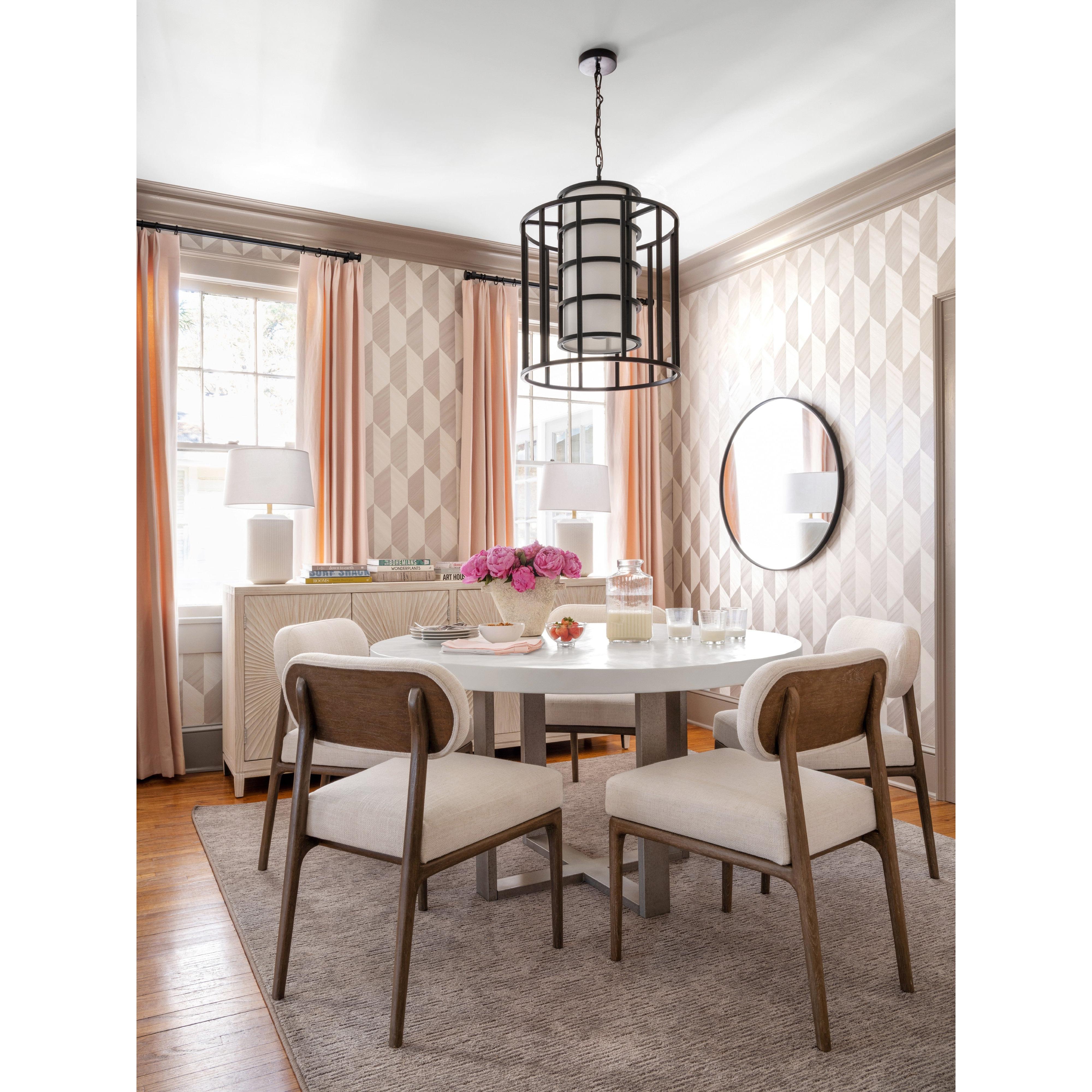 Crystorama Hulton 9597-MK – 21 Inch – 6 Light – Chandelier – Matte Black – Dry Rated