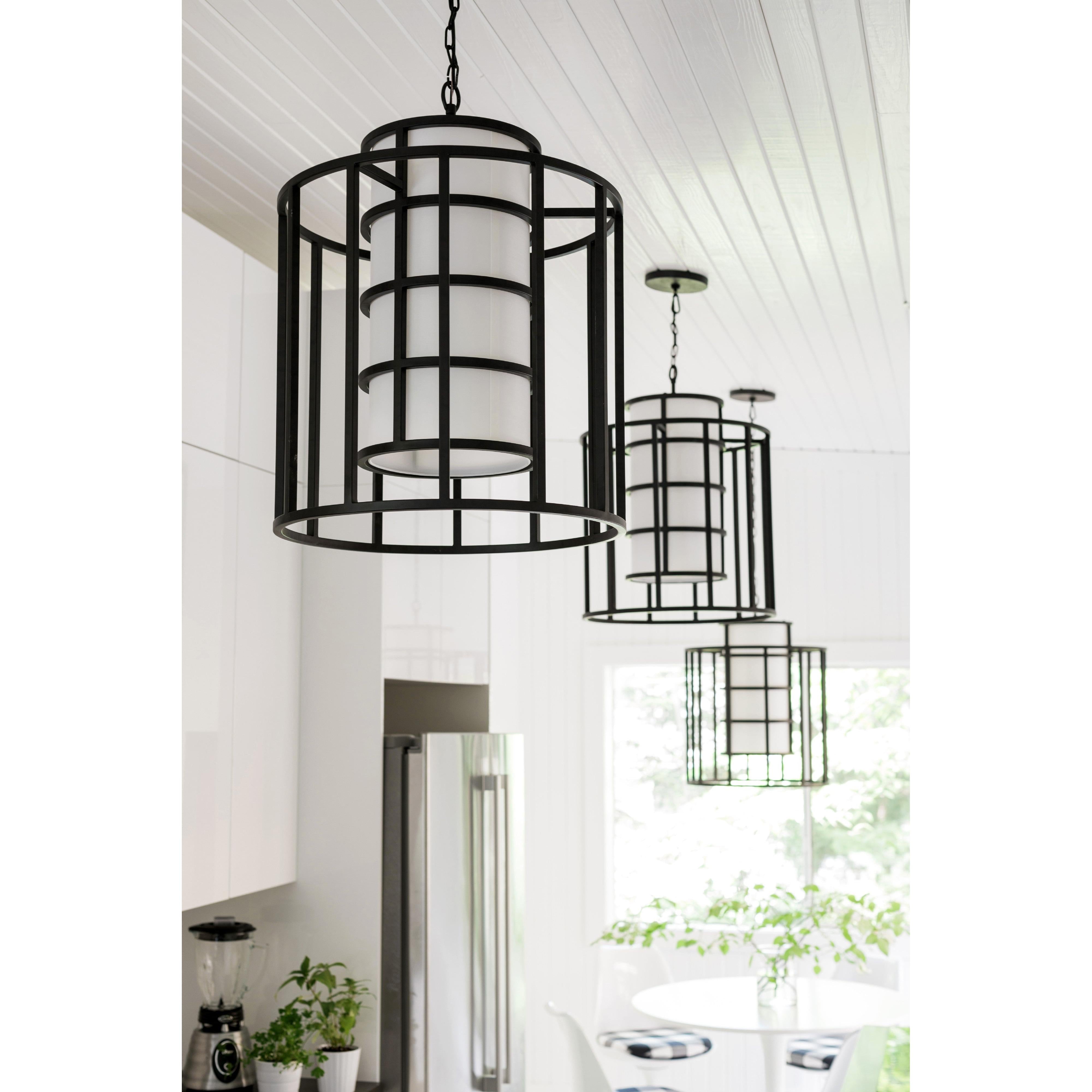 Crystorama Hulton 9597-MK – 21 Inch – 6 Light – Chandelier – Matte Black – Dry Rated