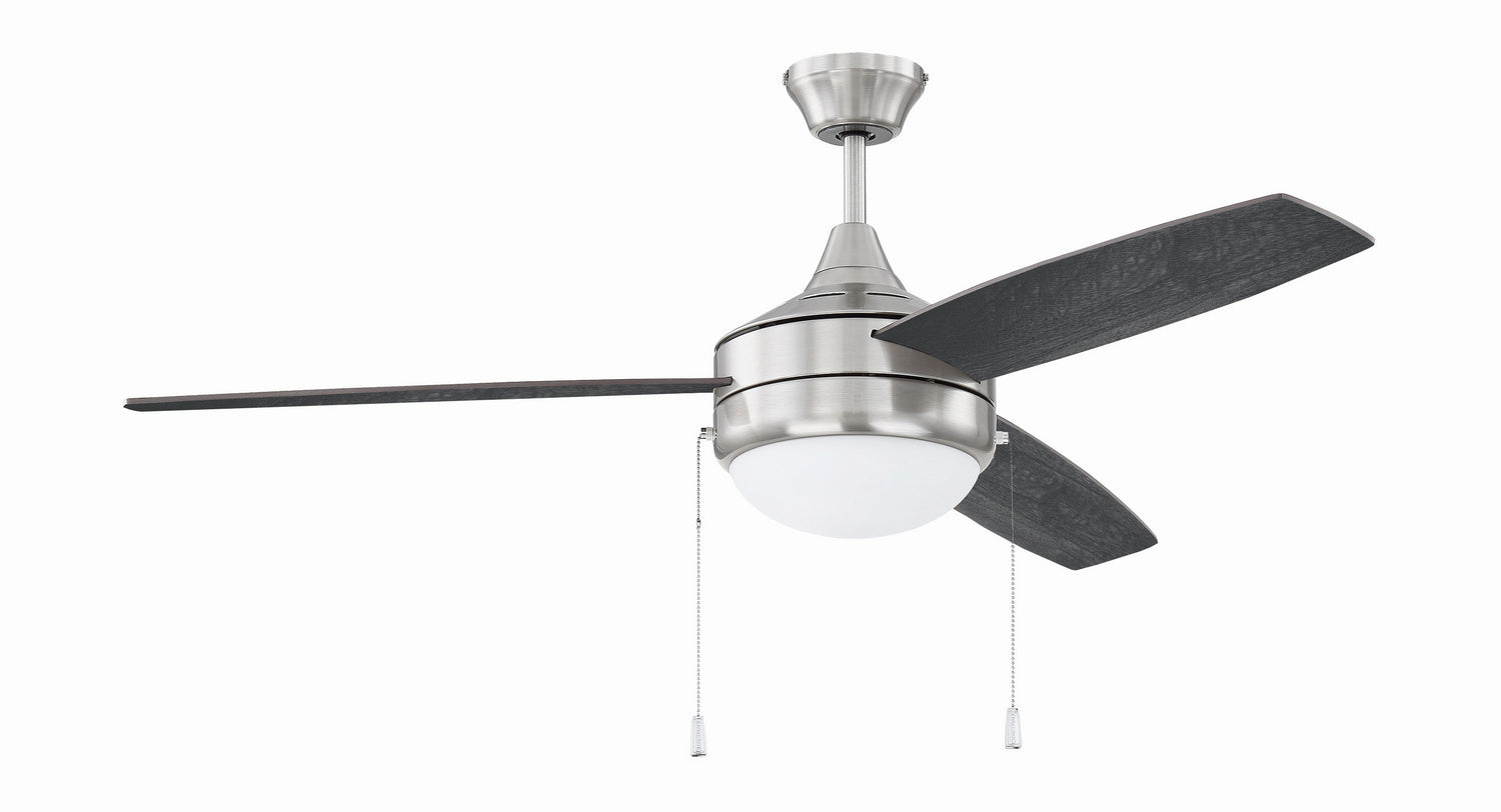 Craftmade Phaze PHA52BNK3-BNGW Ceiling Fan 52 Inch - Brushed Polished Nickel, Greywood (OPEN BOX)