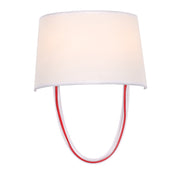 Crystorama Stella 9902-RD-CL – 10 Inch – 2 Light – Sconce – Polished Chrome + Red Cord – Dry Rated