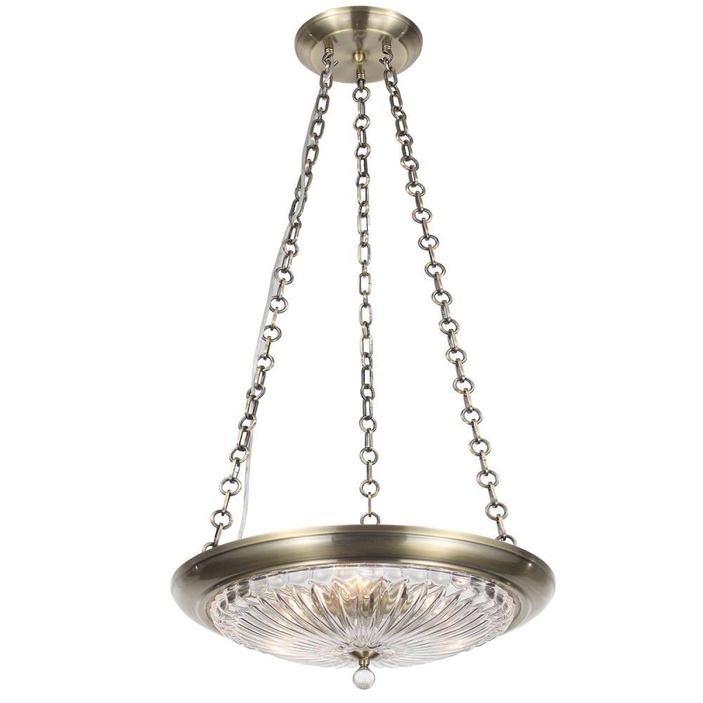 Crystorama CELINA 9943-AB Mini Chandelier Contemporary - Antique Brass