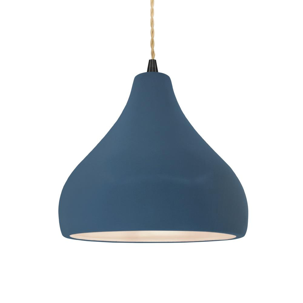 Justice Design Group RADIANCE CER-6563-MDMT-MBLK-BEIG-TWST-LED1-700 Pendant - Midnight Sky With Matte White Internal