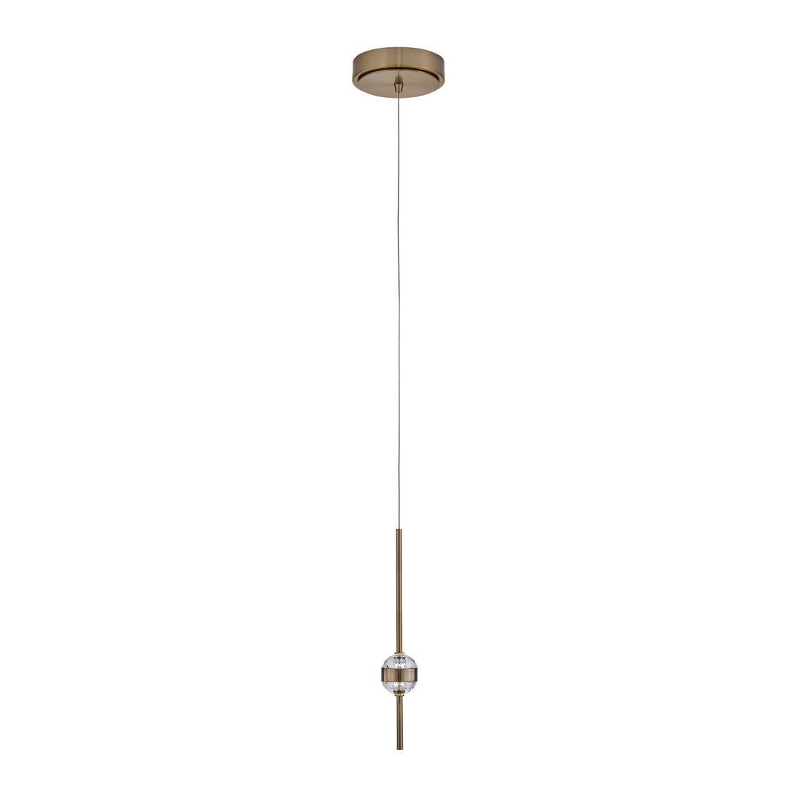 Goccia 6.25-in (7-watt) LED Winter Brass Chandelier