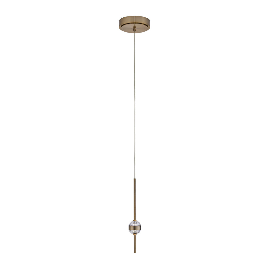 Goccia 6.25-in (7-watt) LED Winter Brass Chandelier