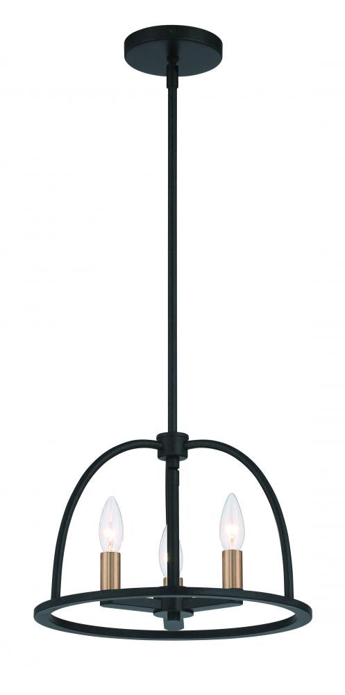 Crystorama ABBOTT ABB-3003-BK Chandelier Modern - Black