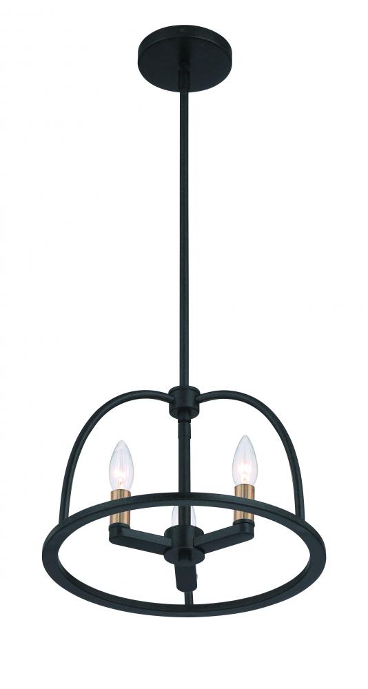 Crystorama ABBOTT ABB-3003-BK Chandelier Modern - Black