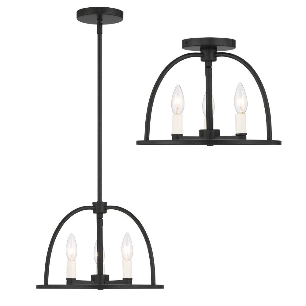 Crystorama ABBOTT ABB-3003-BK Chandelier Modern - Black